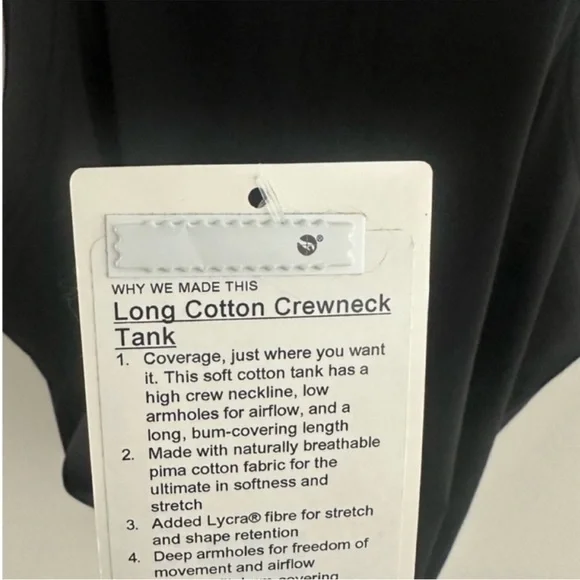 Lululemon Long Cotton Crewneck Tank Top - Picture 6 of 8